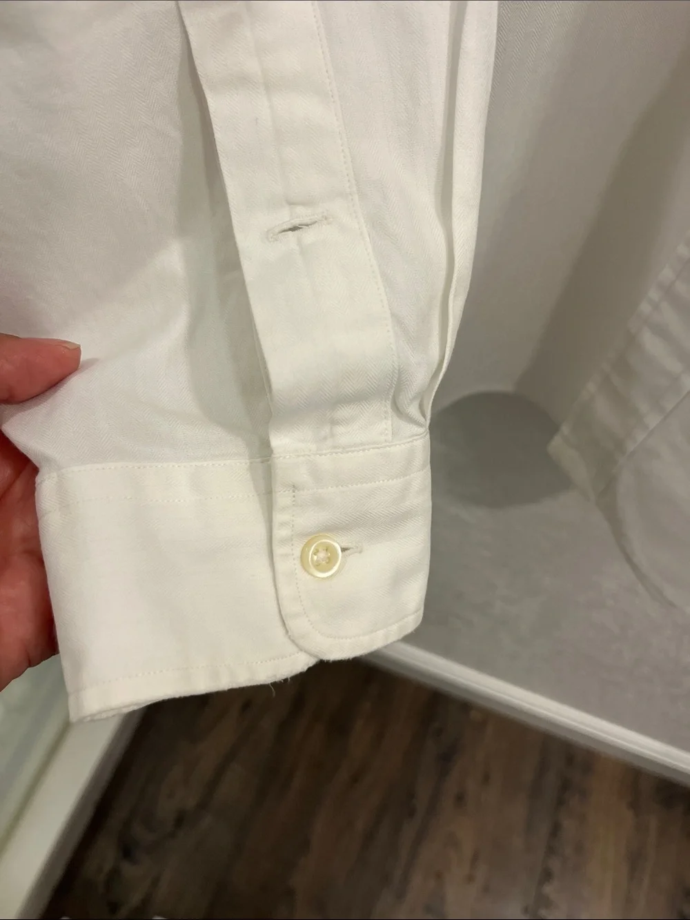 Polo by Ralph Lauren - Lowell Sport White Button-Down Dress Shirt with Navy Pony